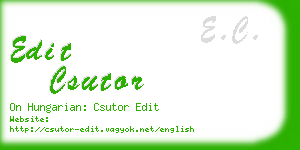 edit csutor business card